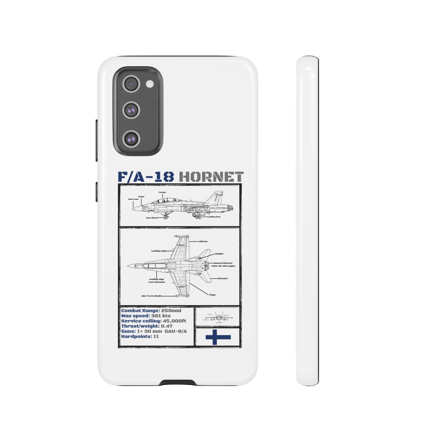 F/A-18 Hornet Schematic edition phone case (FAF Colour-Way)