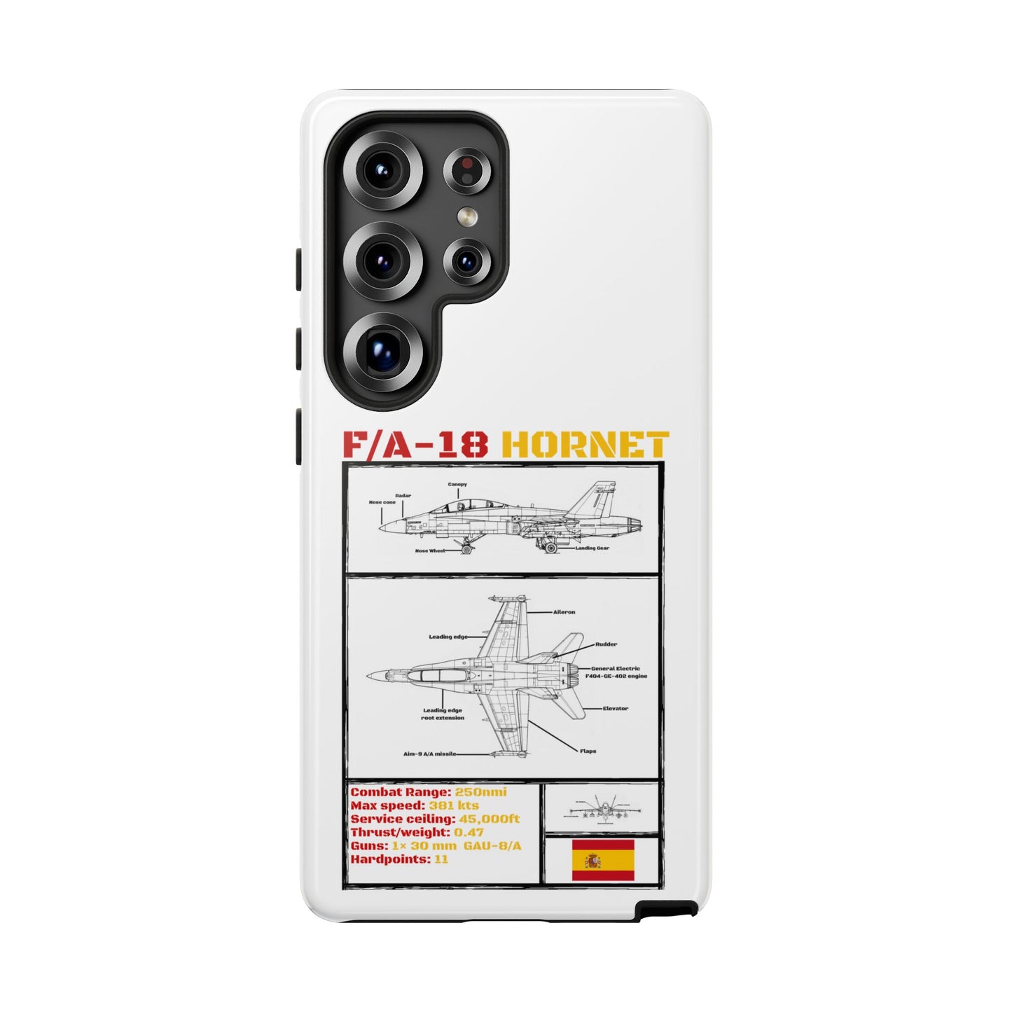 F/A-18 Hornet Schematic edition phone case (EDA Colour-Way)