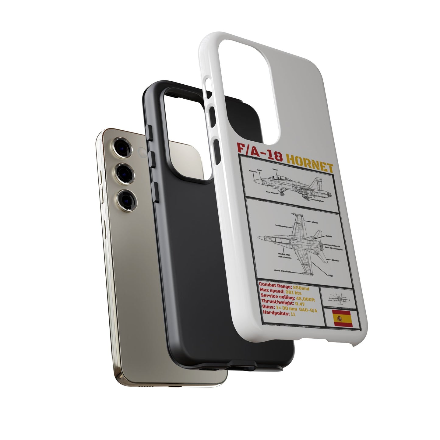 F/A-18 Hornet Schematic edition phone case (EDA Colour-Way)
